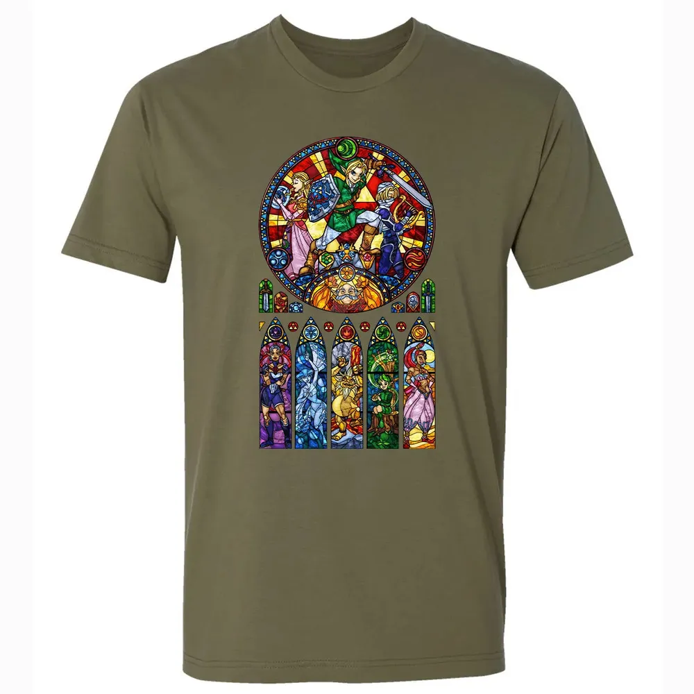Zelda Stained Glass Premium Unisex T-shirt - 5