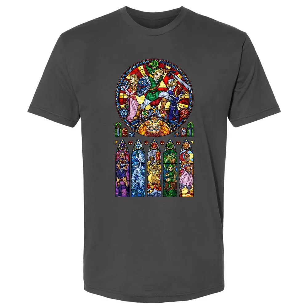 Zelda Stained Glass Premium Unisex T-shirt - 8