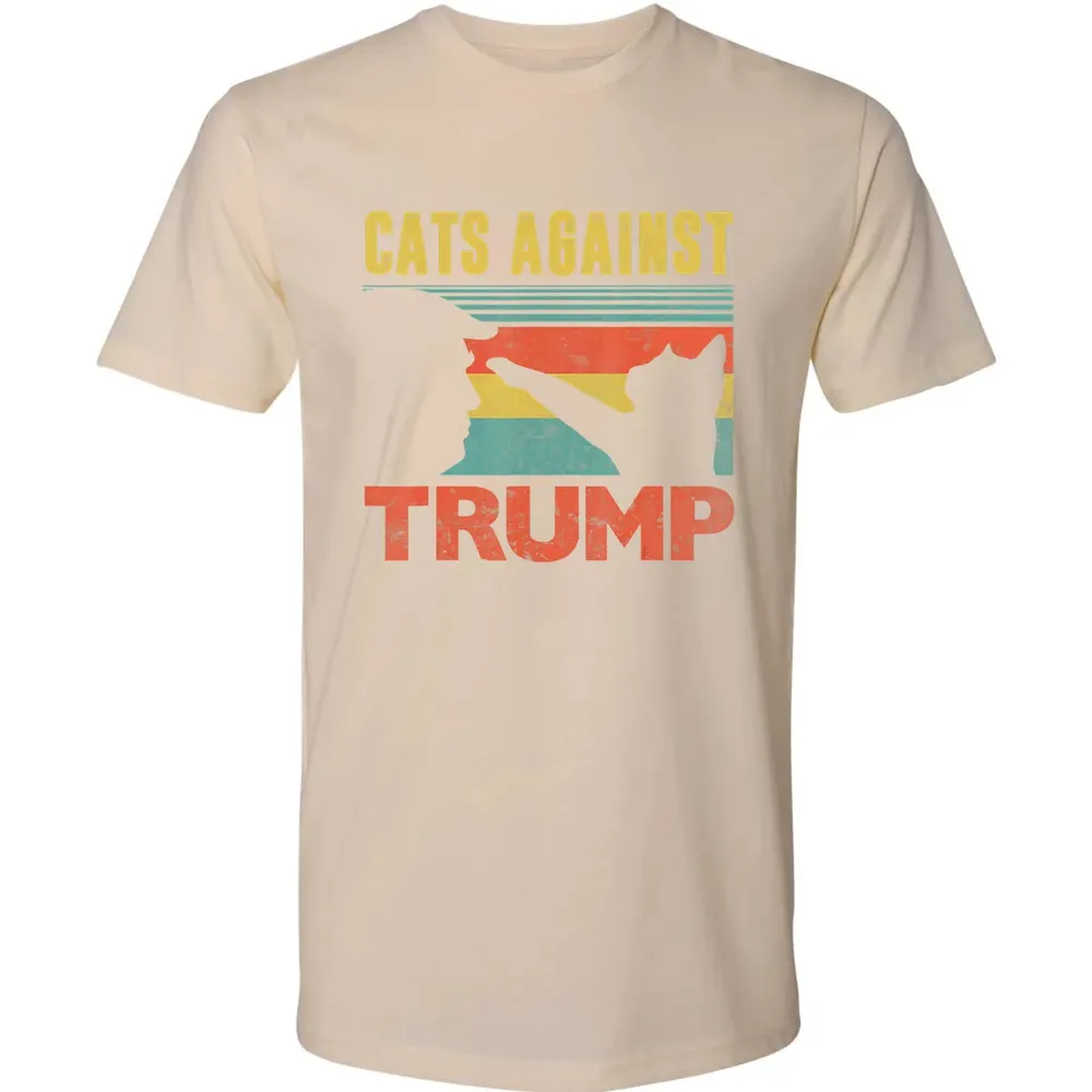 Cats Against Trump Funny Cat Punch Anti Hates Vote Out Premium Unisex T-shirt - 13