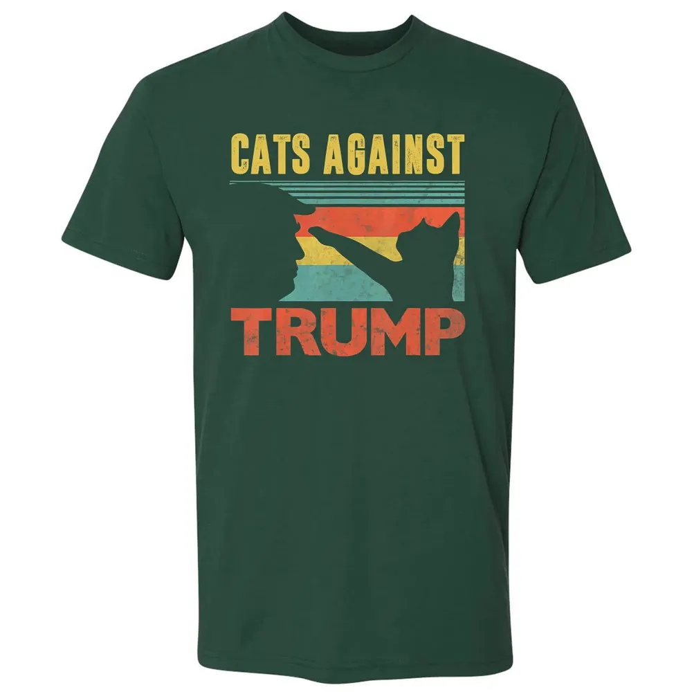 Cats Against Trump Funny Cat Punch Anti Hates Vote Out Premium Unisex T-shirt - 12