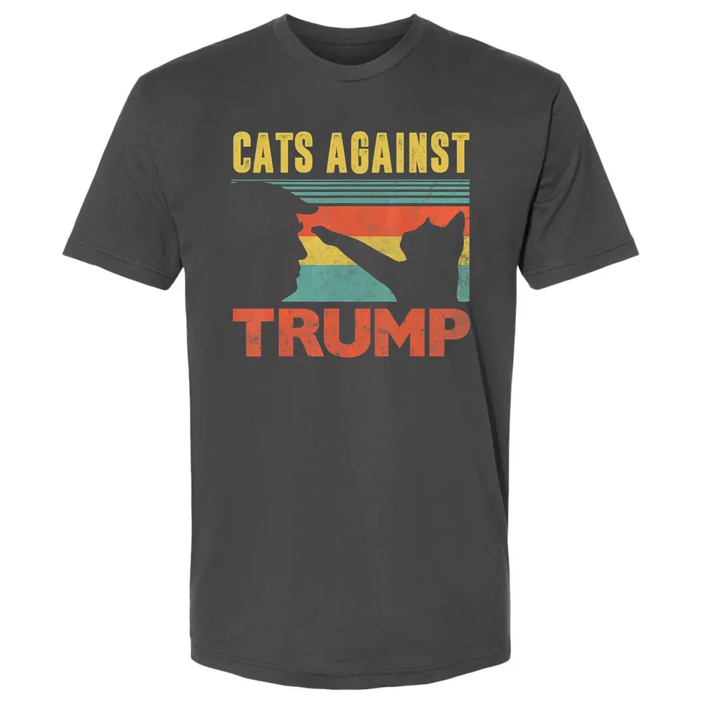 Cats Against Trump Funny Cat Punch Anti Hates Vote Out Premium Unisex T-shirt - 8