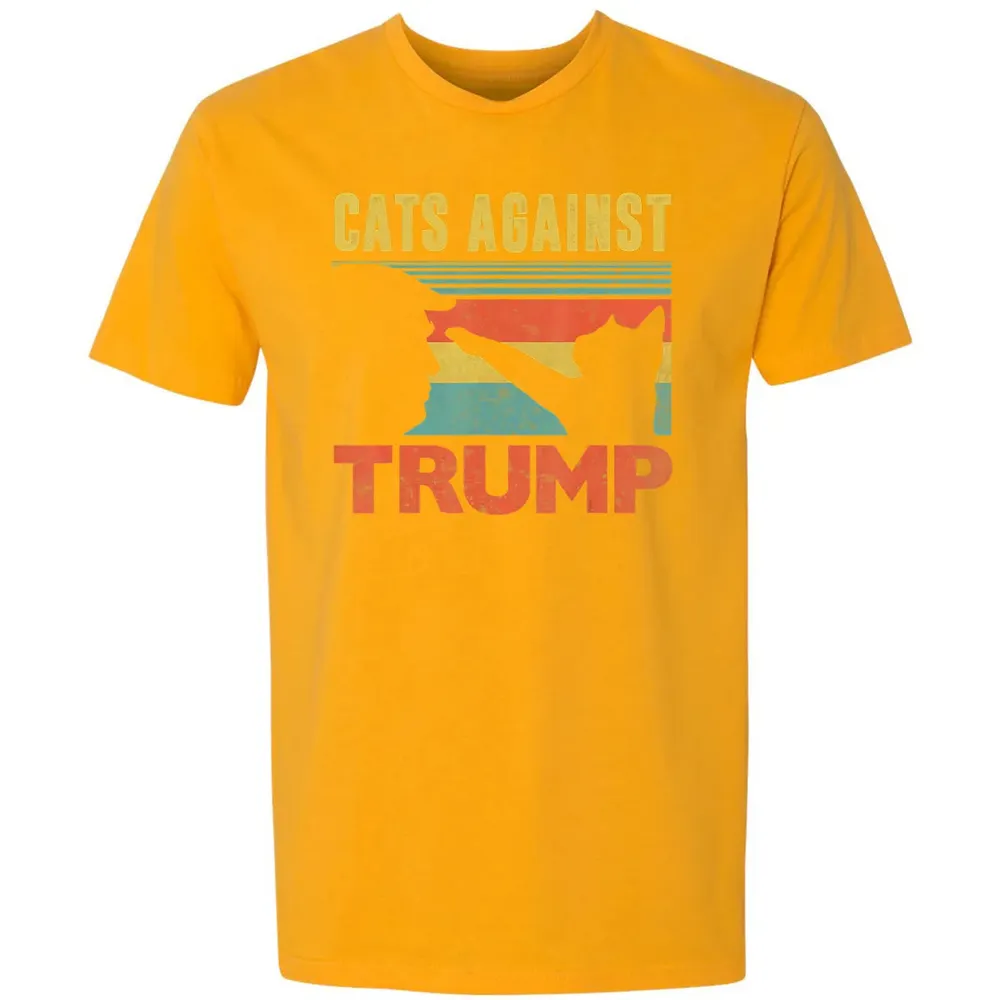 Cats Against Trump Funny Cat Punch Anti Hates Vote Out Premium Unisex T-shirt - 11