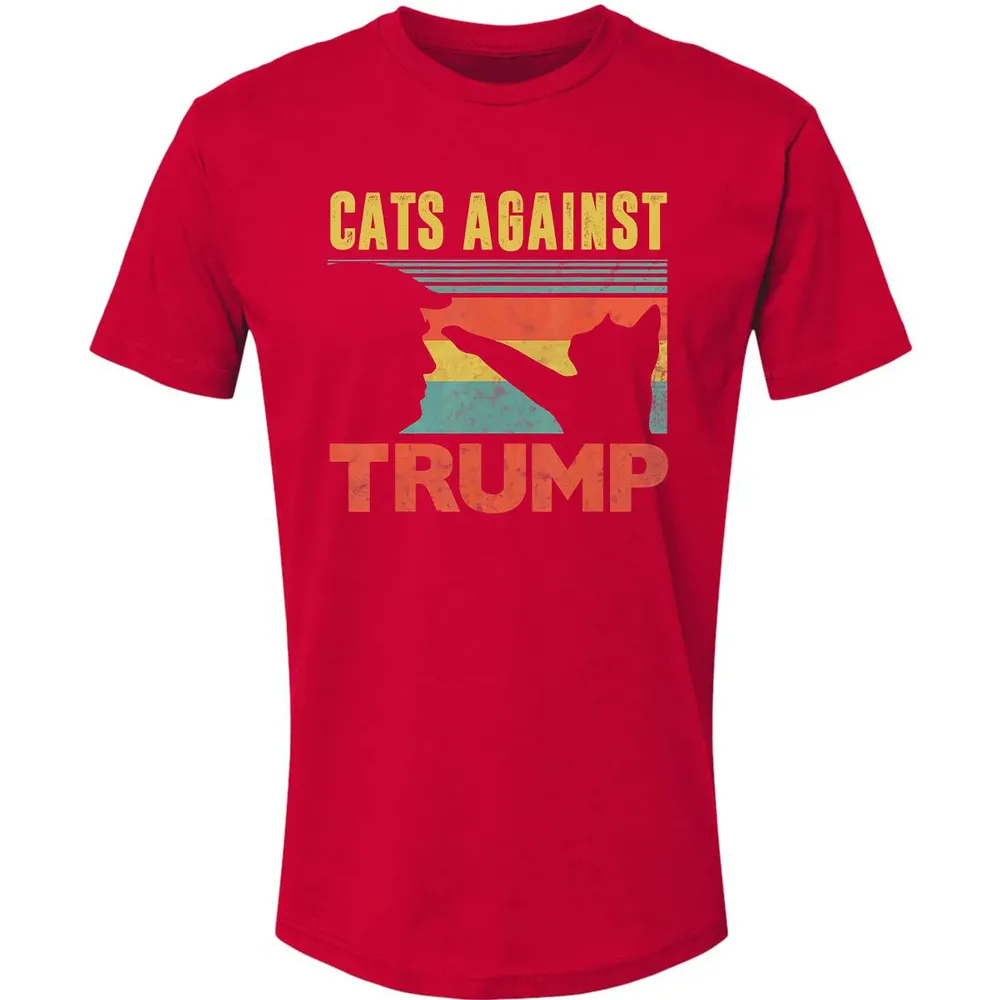 Cats Against Trump Funny Cat Punch Anti Hates Vote Out Premium Unisex T-shirt - 6