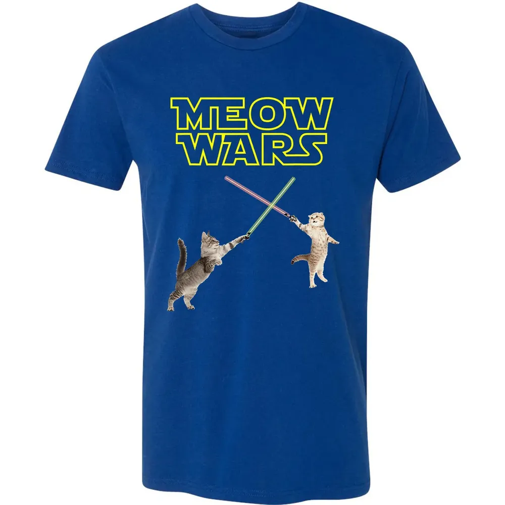 Meow Wars funny Cat lover pop art Premium Unisex T-shirt - 10