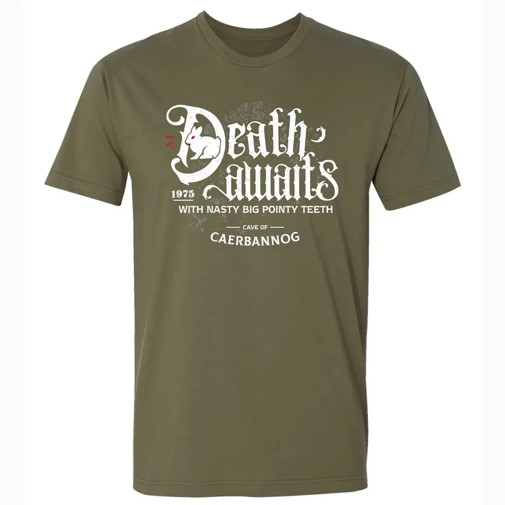 Death Awaits Caerbannog Premium Unisex T-shirt - 5