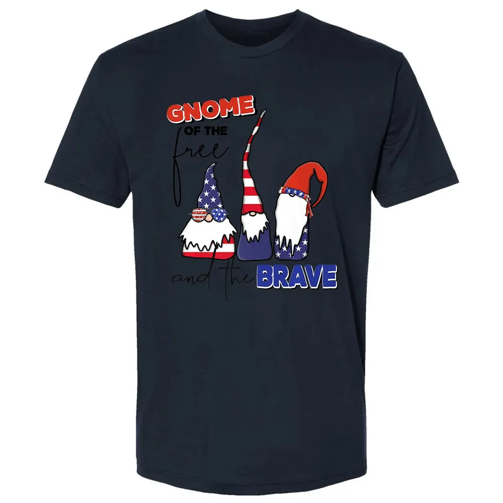 Gnome Of The Brave   Cute 4th of July s Premium Premium Unisex T-shirt - 2