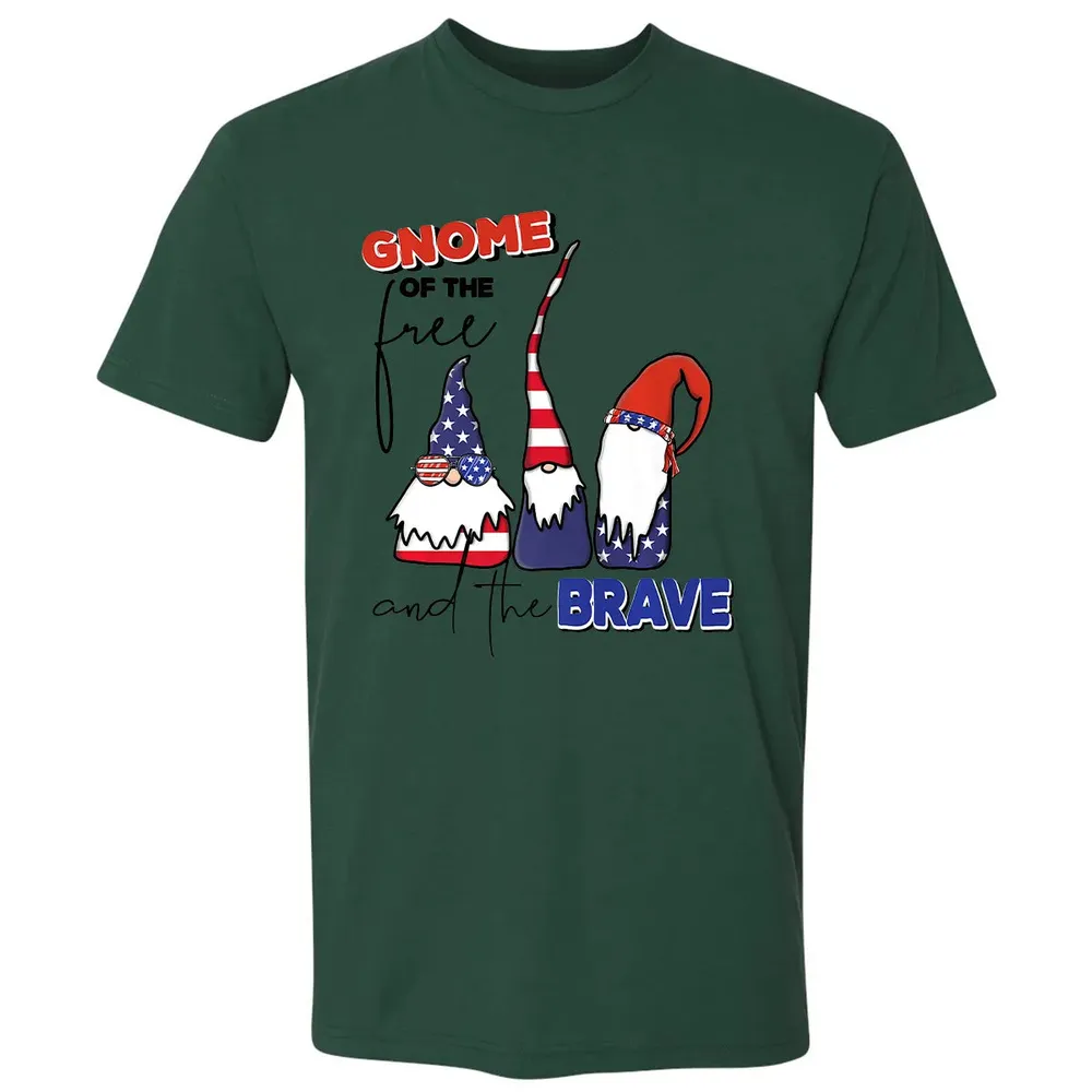 Gnome Of The Brave   Cute 4th of July s Premium Premium Unisex T-shirt - 12
