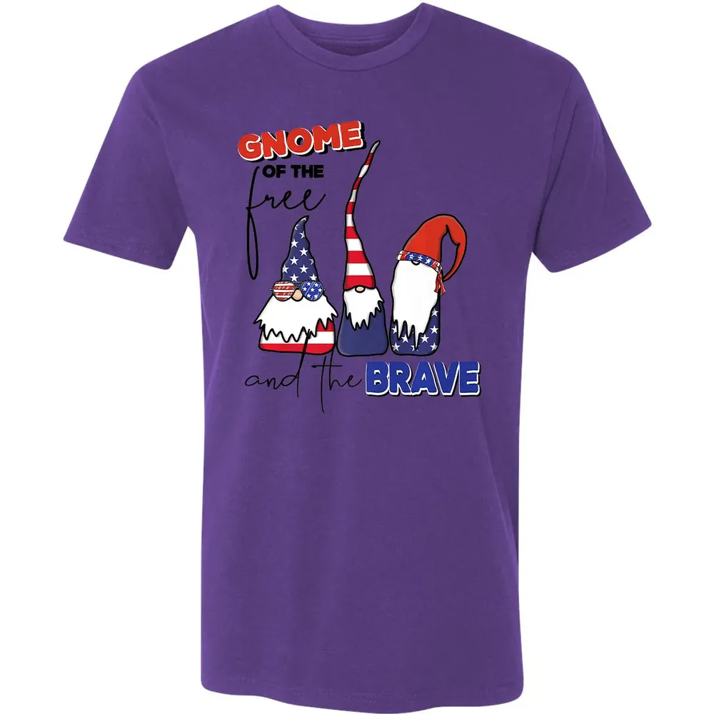 Gnome Of The Brave   Cute 4th of July s Premium Premium Unisex T-shirt - 7