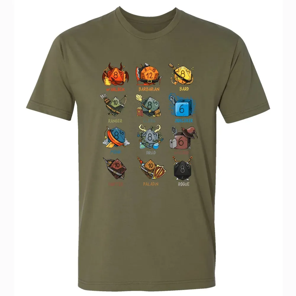 Cute Dice Classes Premium Unisex T-shirt - 5