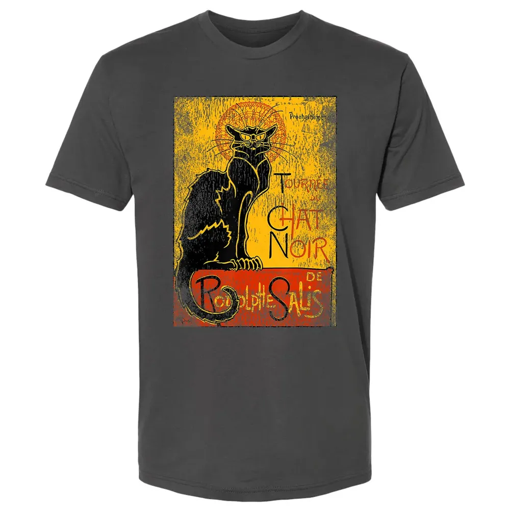 Vintage Tournee du Chat Noir Black Cat Gift For Halloween Premium Unisex T-shirt - 8