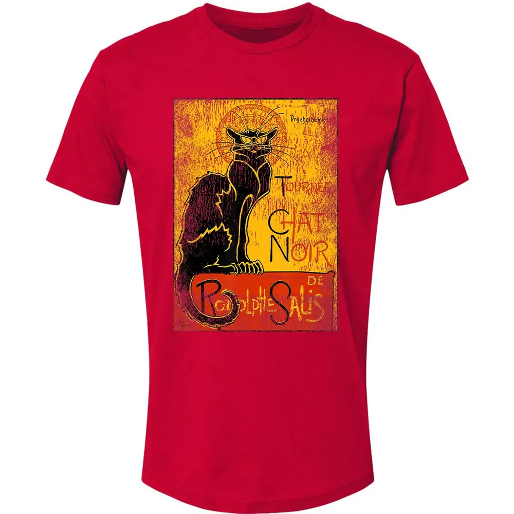 Vintage Tournee du Chat Noir Black Cat Gift For Halloween Premium Unisex T-shirt - 6