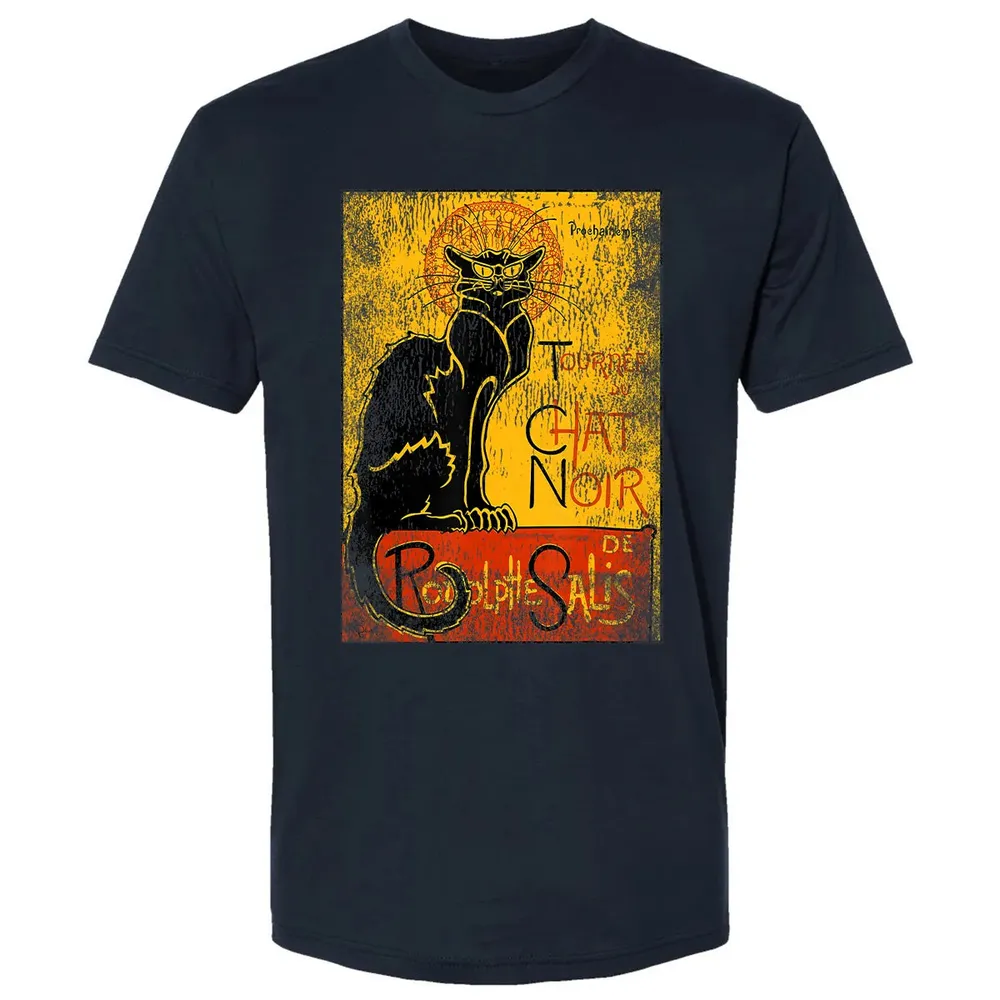 Vintage Tournee du Chat Noir Black Cat Gift For Halloween Premium Unisex T-shirt - 2