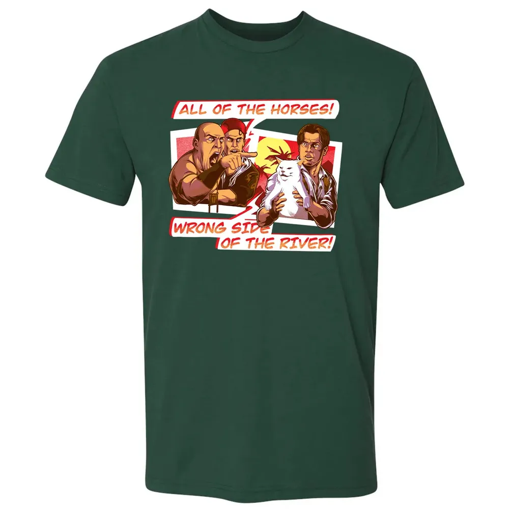 All Of The Horses! Wrong Side Of The River! Premium Unisex T-shirt - 12