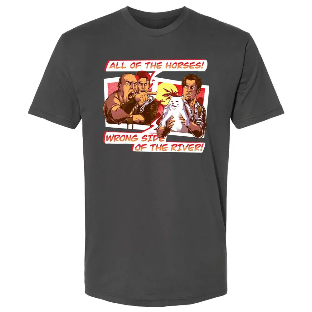 All Of The Horses! Wrong Side Of The River! Premium Unisex T-shirt - 8