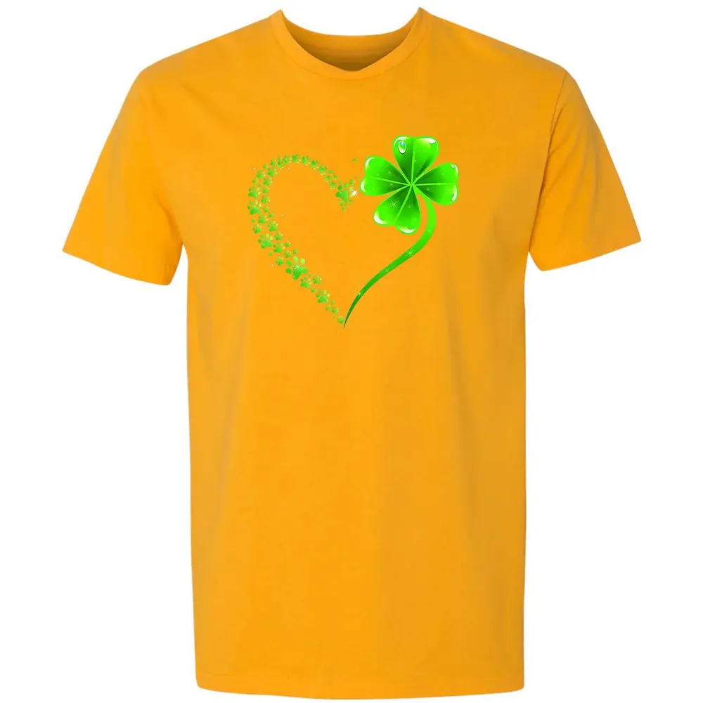Irish Heart Lucky Shamrock Dog Paws Premium Unisex T-shirt - 11