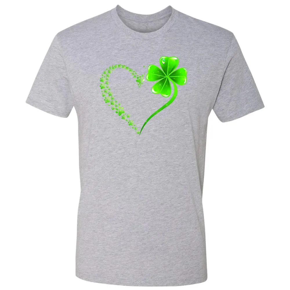 Irish Heart Lucky Shamrock Dog Paws Premium Unisex T-shirt - 9