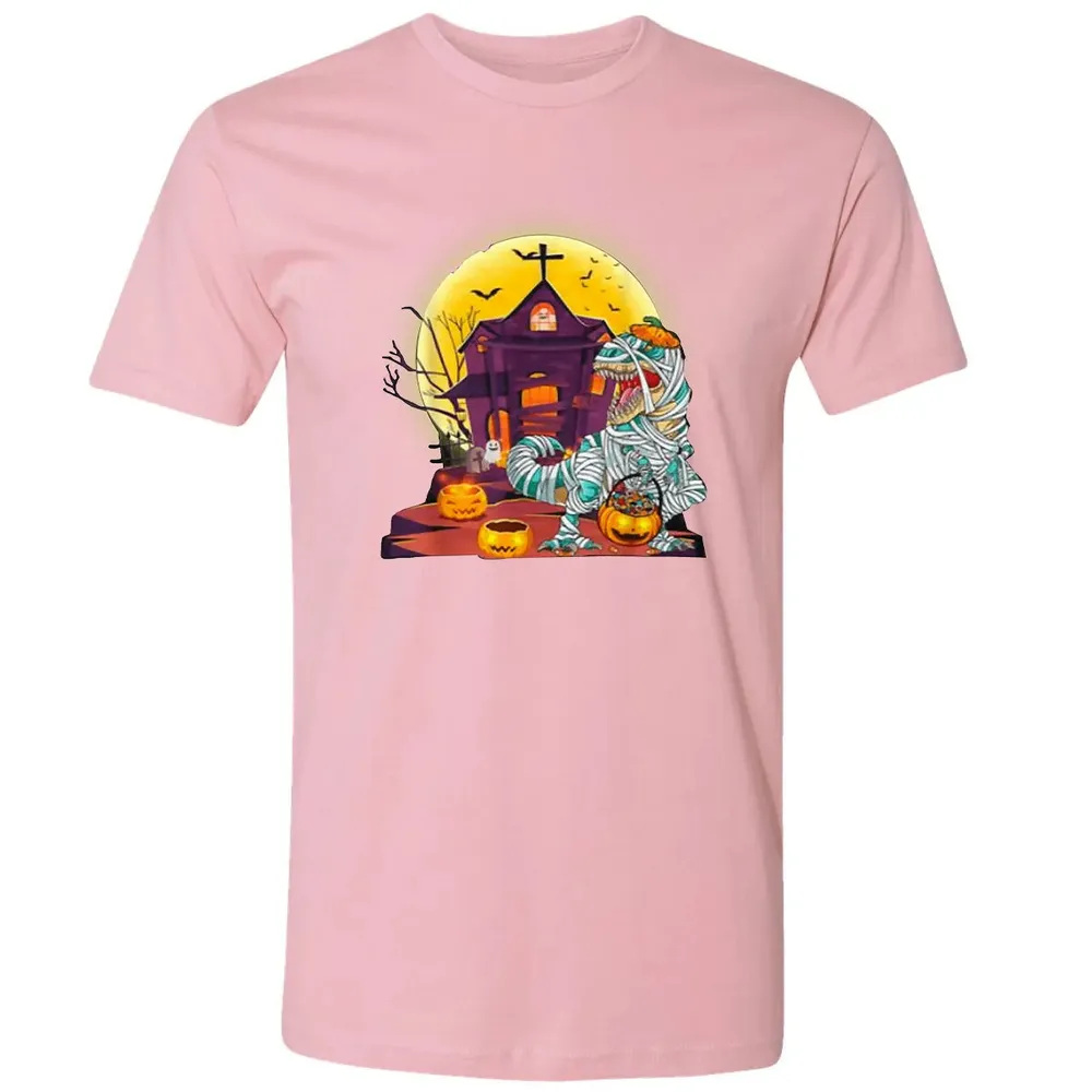 Dinosaur Mummy Halloween Premium Unisex T-shirt - 3