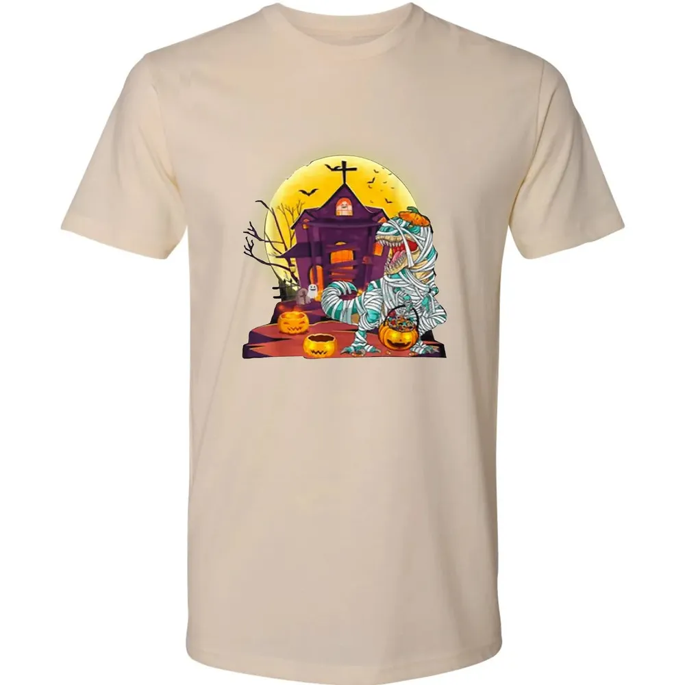 Dinosaur Mummy Halloween Premium Unisex T-shirt - 13