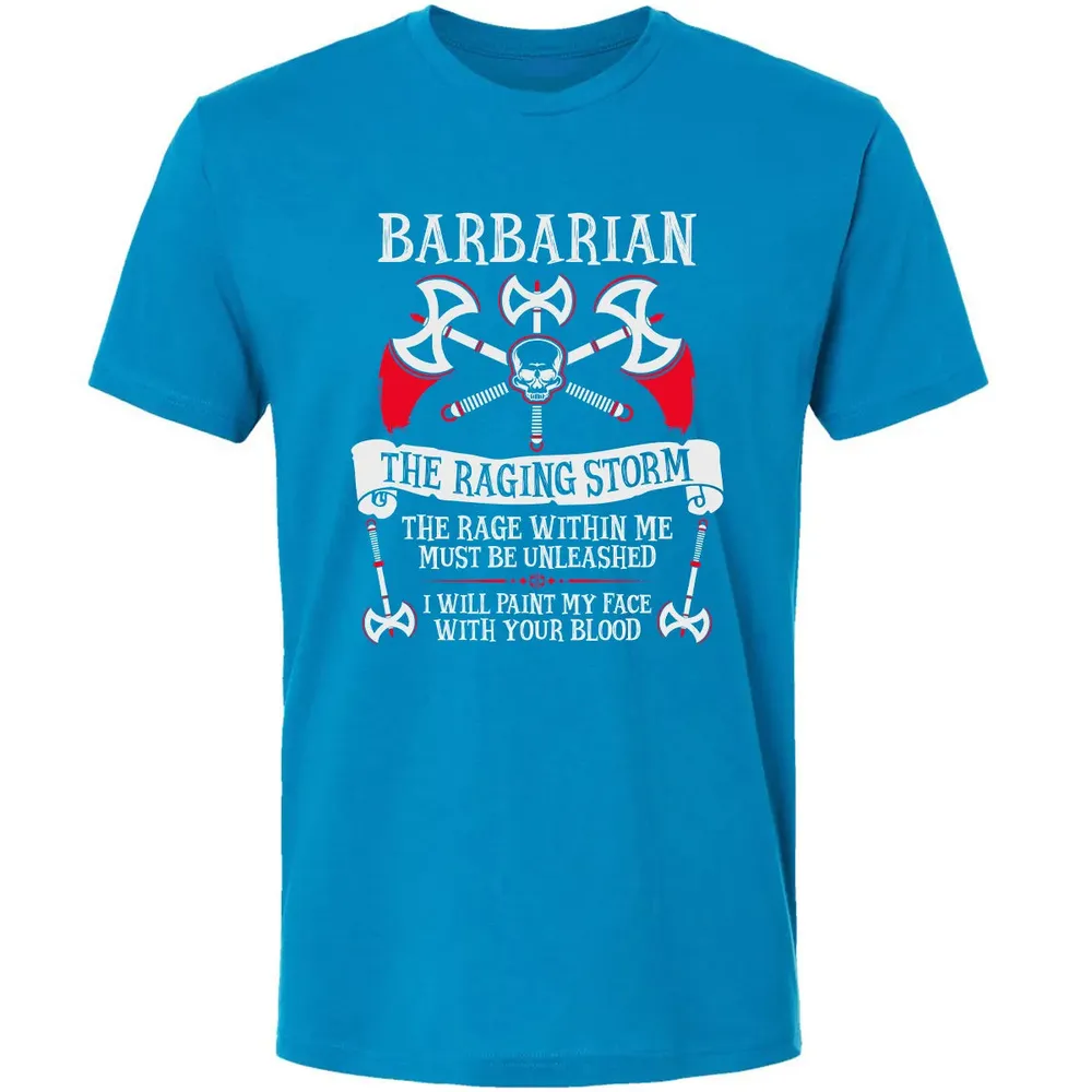 BARBARIAN, THE RAGING STORM  (White) Premium Unisex T-shirt - 15