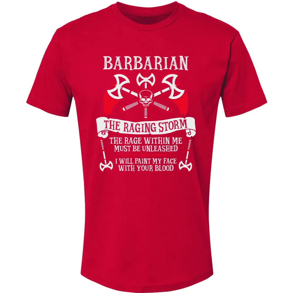 BARBARIAN, THE RAGING STORM  (White) Premium Unisex T-shirt - 6