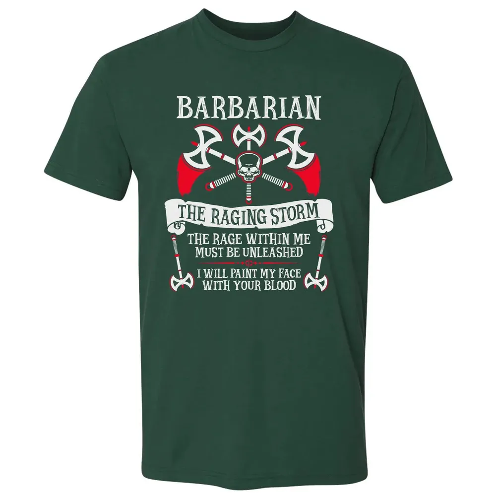BARBARIAN, THE RAGING STORM  (White) Premium Unisex T-shirt - 12