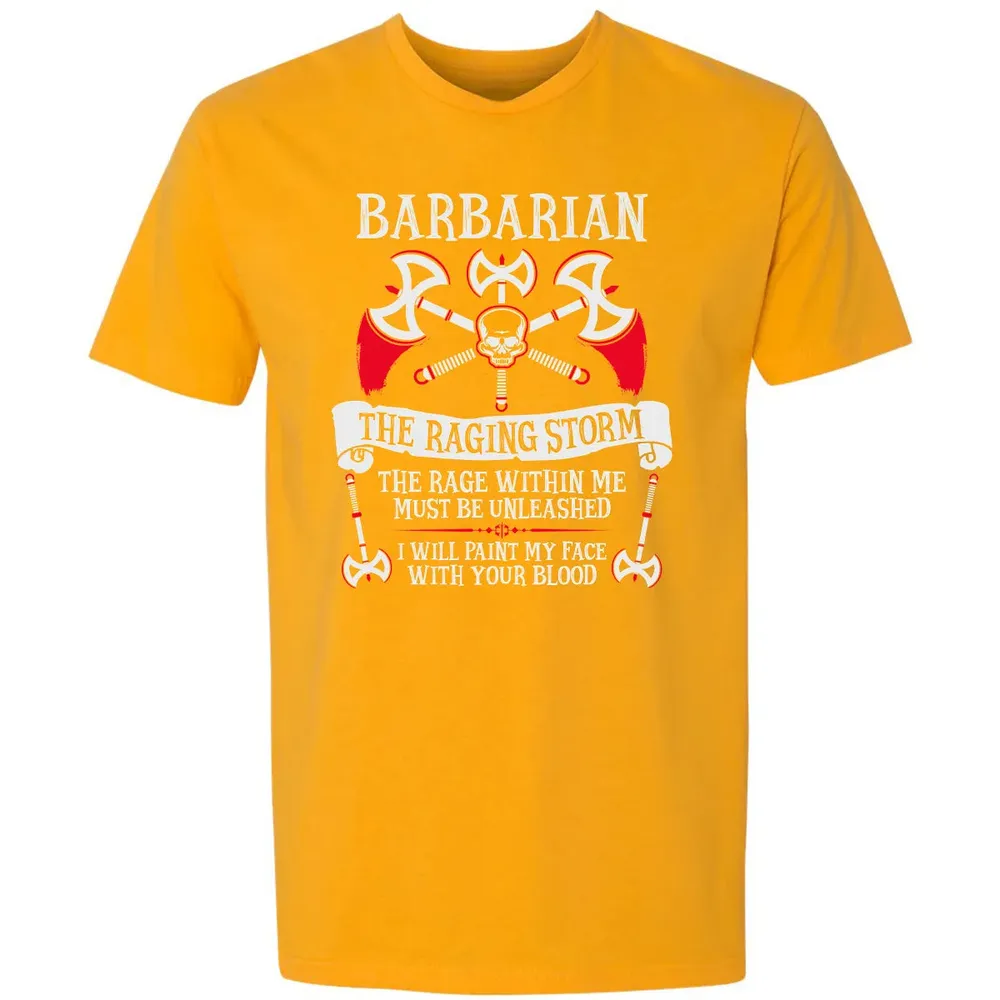 BARBARIAN, THE RAGING STORM  (White) Premium Unisex T-shirt - 11