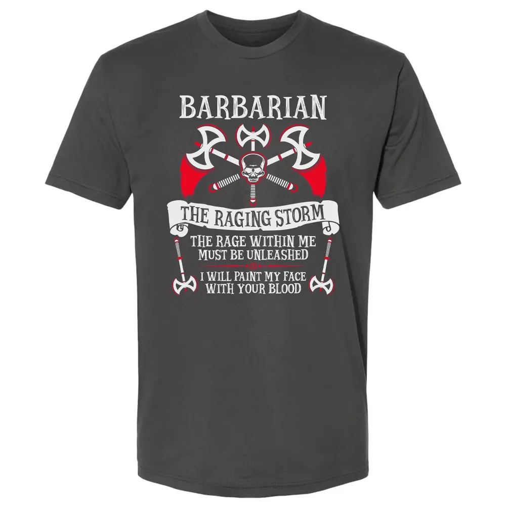 BARBARIAN, THE RAGING STORM  (White) Premium Unisex T-shirt - 8