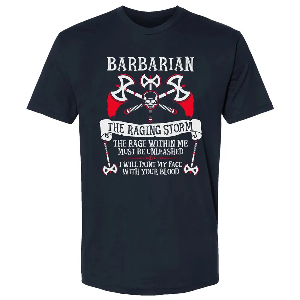 BARBARIAN, THE RAGING STORM  (White) Premium Unisex T-shirt - 2