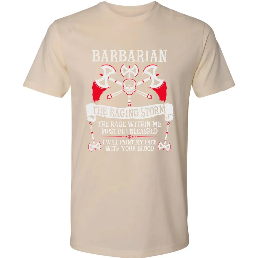BARBARIAN, THE RAGING STORM  (White) Premium Unisex T-shirt - 13