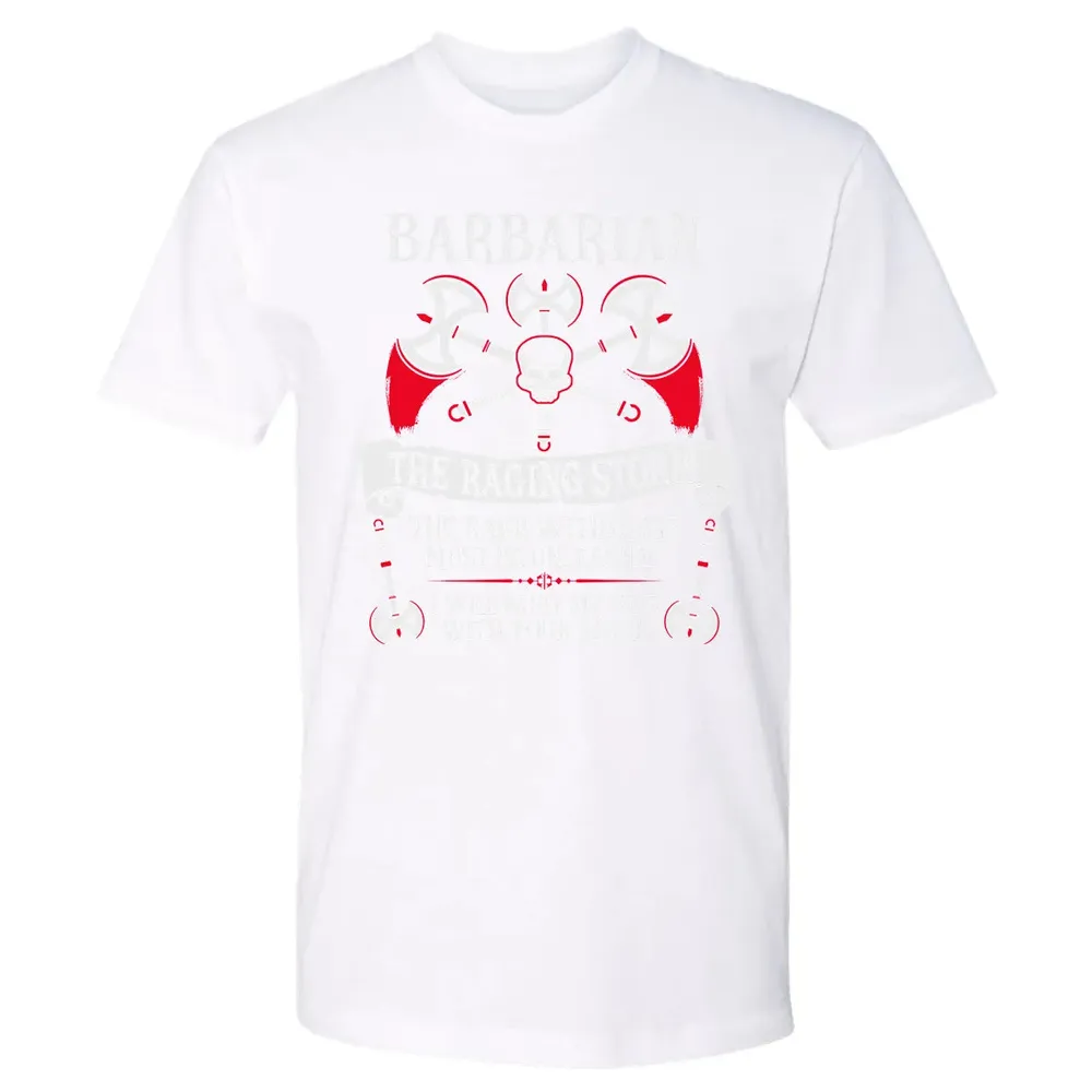 BARBARIAN, THE RAGING STORM  (White) Premium Unisex T-shirt - 4