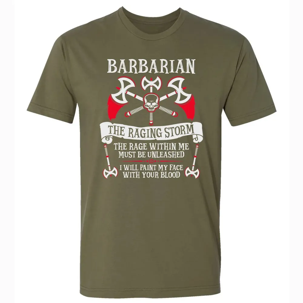 BARBARIAN, THE RAGING STORM  (White) Premium Unisex T-shirt - 5
