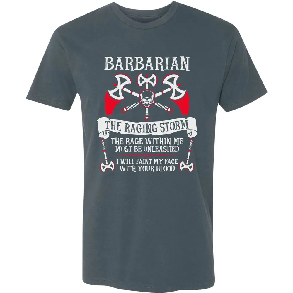 BARBARIAN, THE RAGING STORM  (White) Premium Unisex T-shirt - 14