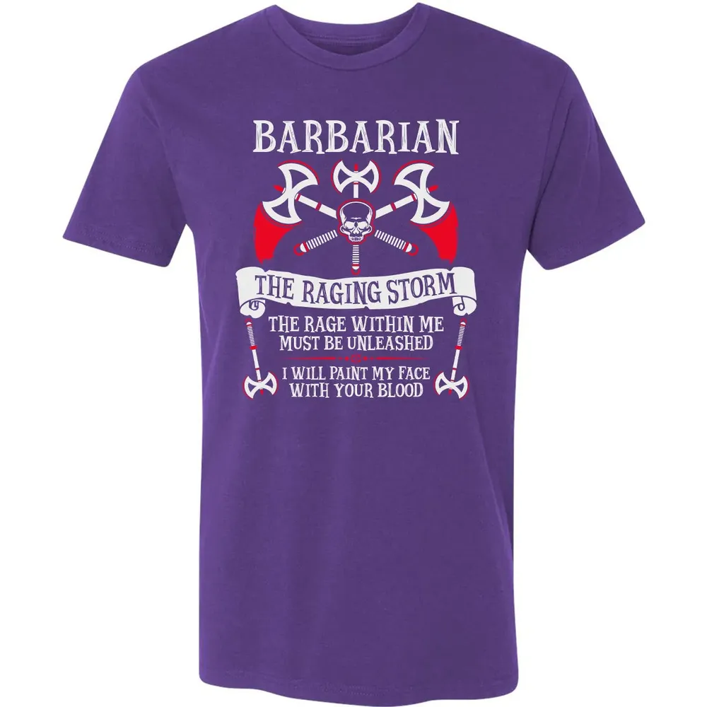 BARBARIAN, THE RAGING STORM  (White) Premium Unisex T-shirt - 7