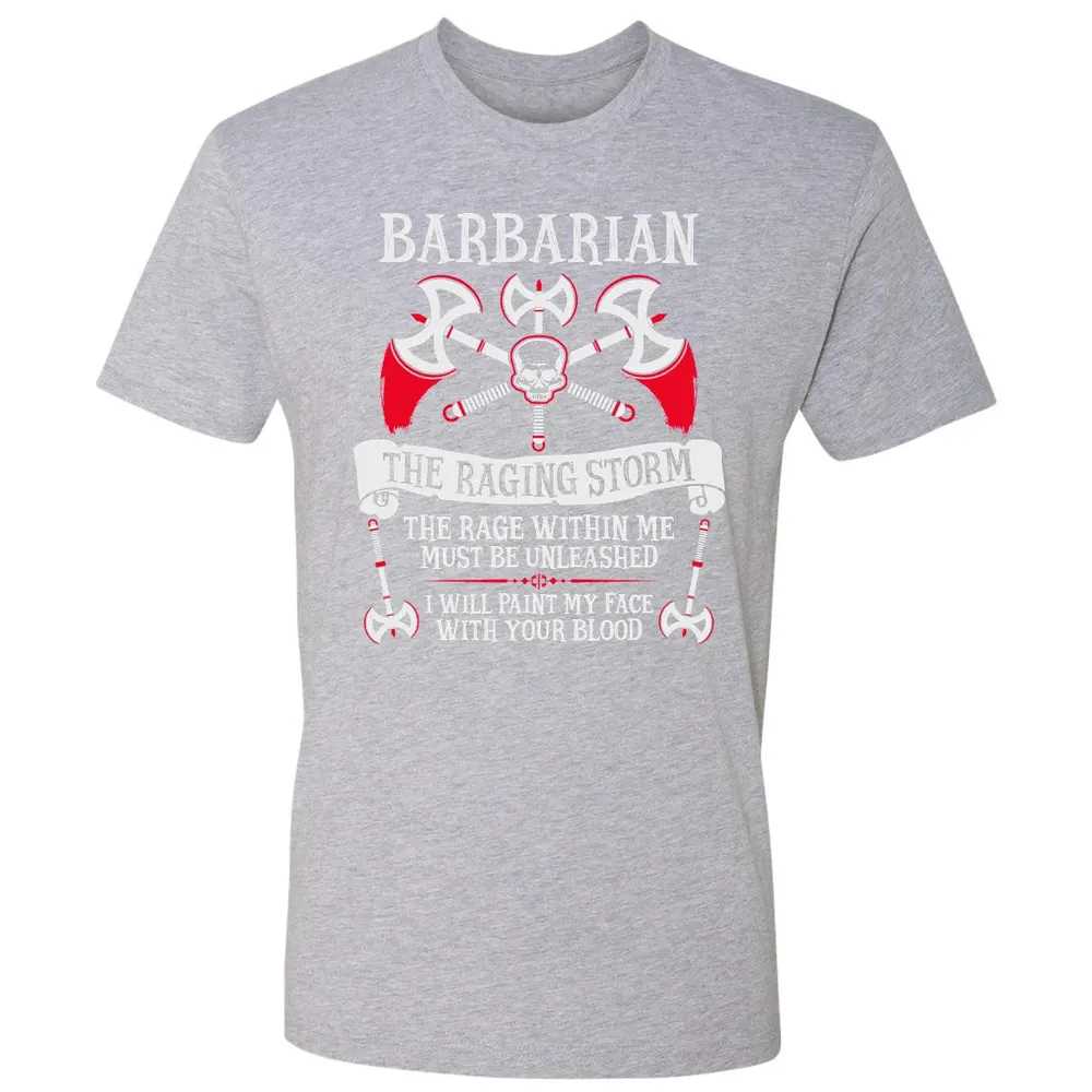 BARBARIAN, THE RAGING STORM  (White) Premium Unisex T-shirt - 9