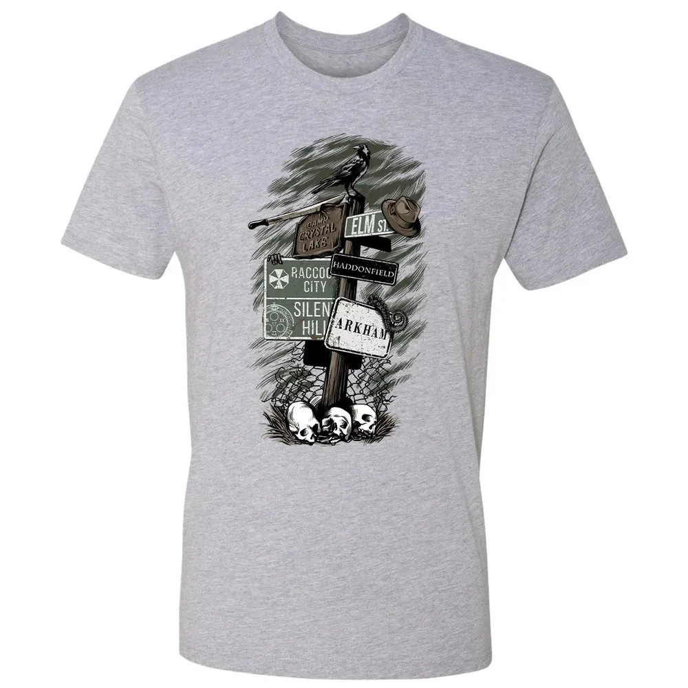 Horror Signpost Premium Unisex T-shirt - 9