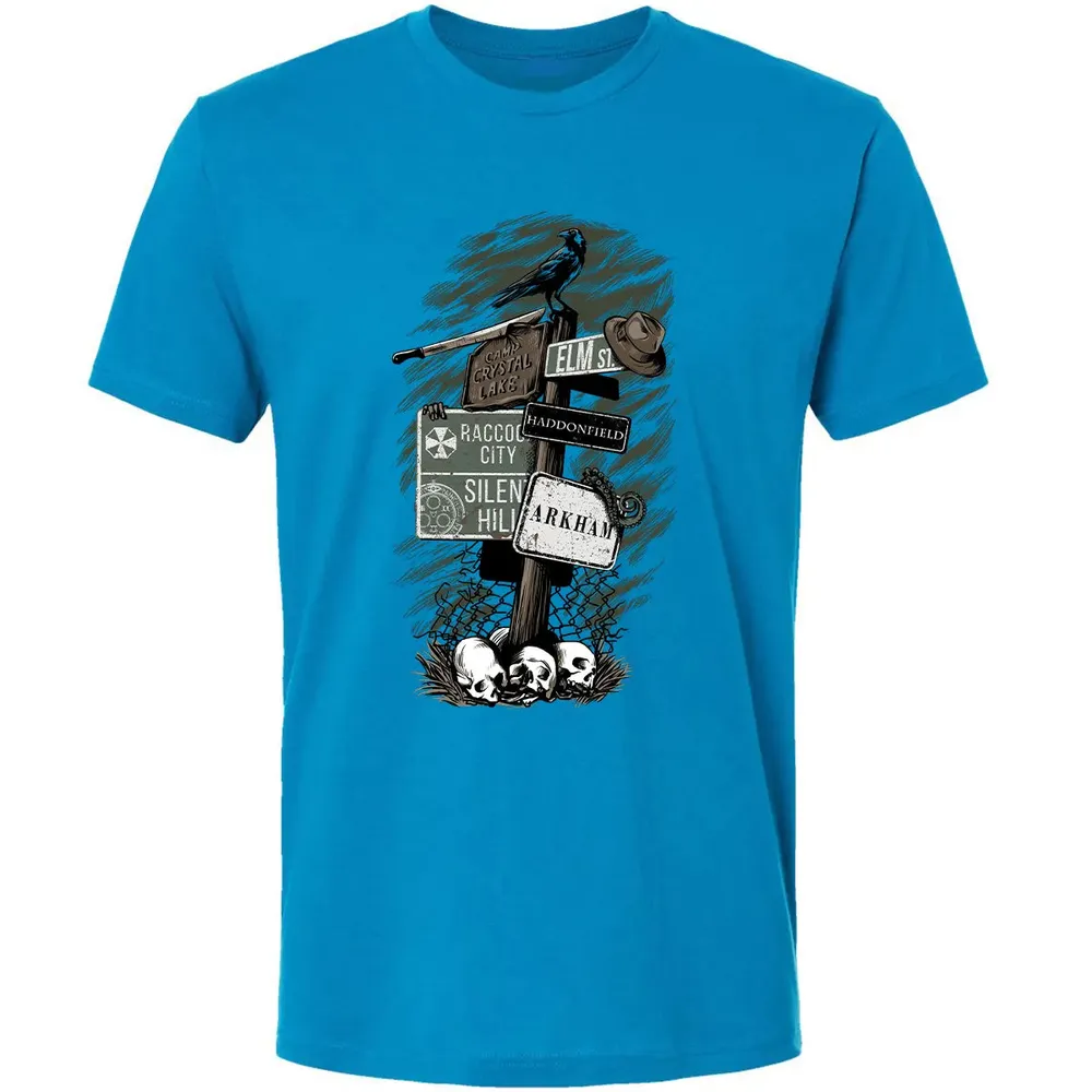 Horror Signpost Premium Unisex T-shirt - 15