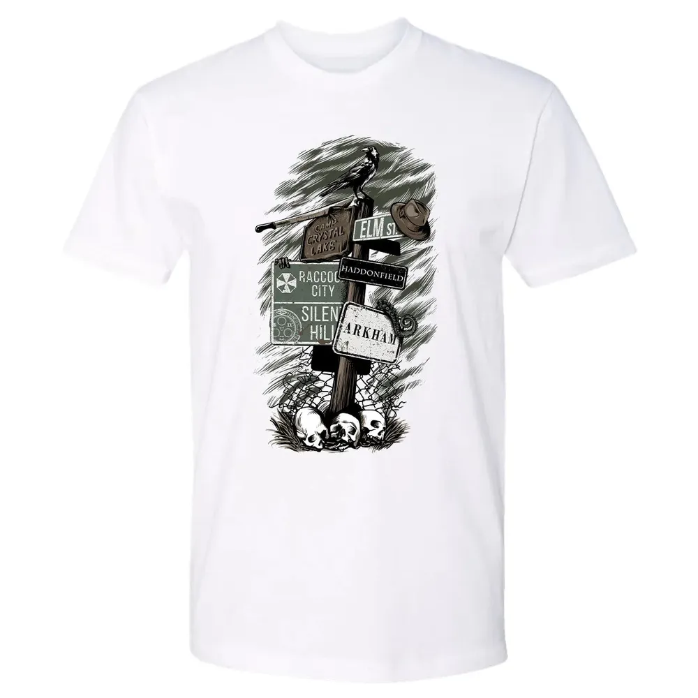 Horror Signpost Premium Unisex T-shirt - 4