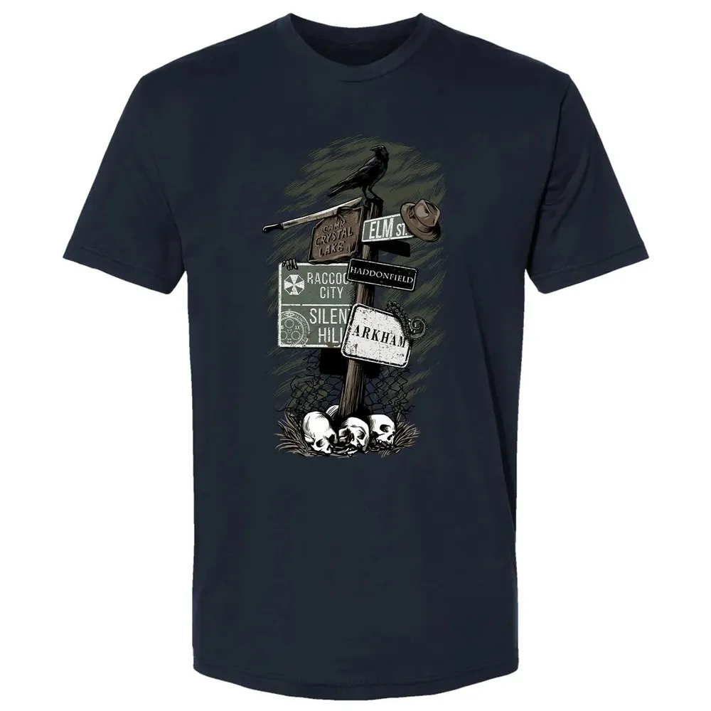 Horror Signpost Premium Unisex T-shirt - 2