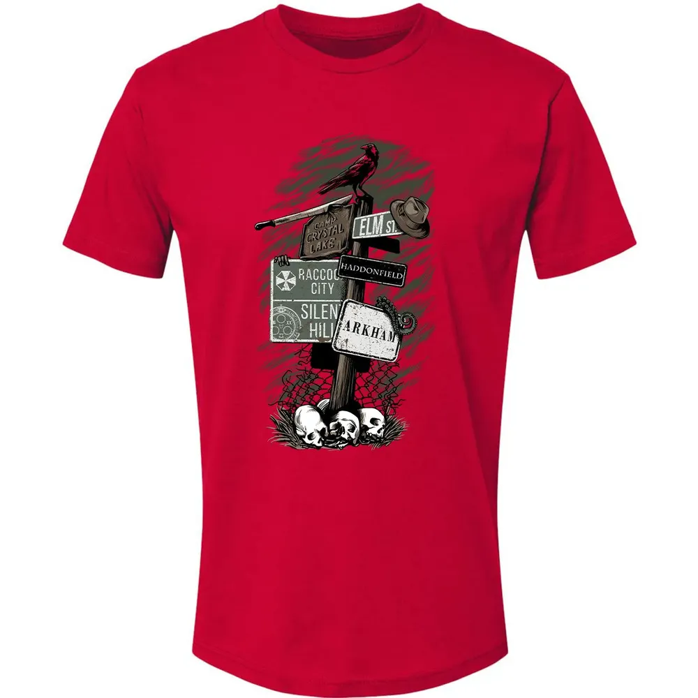 Horror Signpost Premium Unisex T-shirt - 6