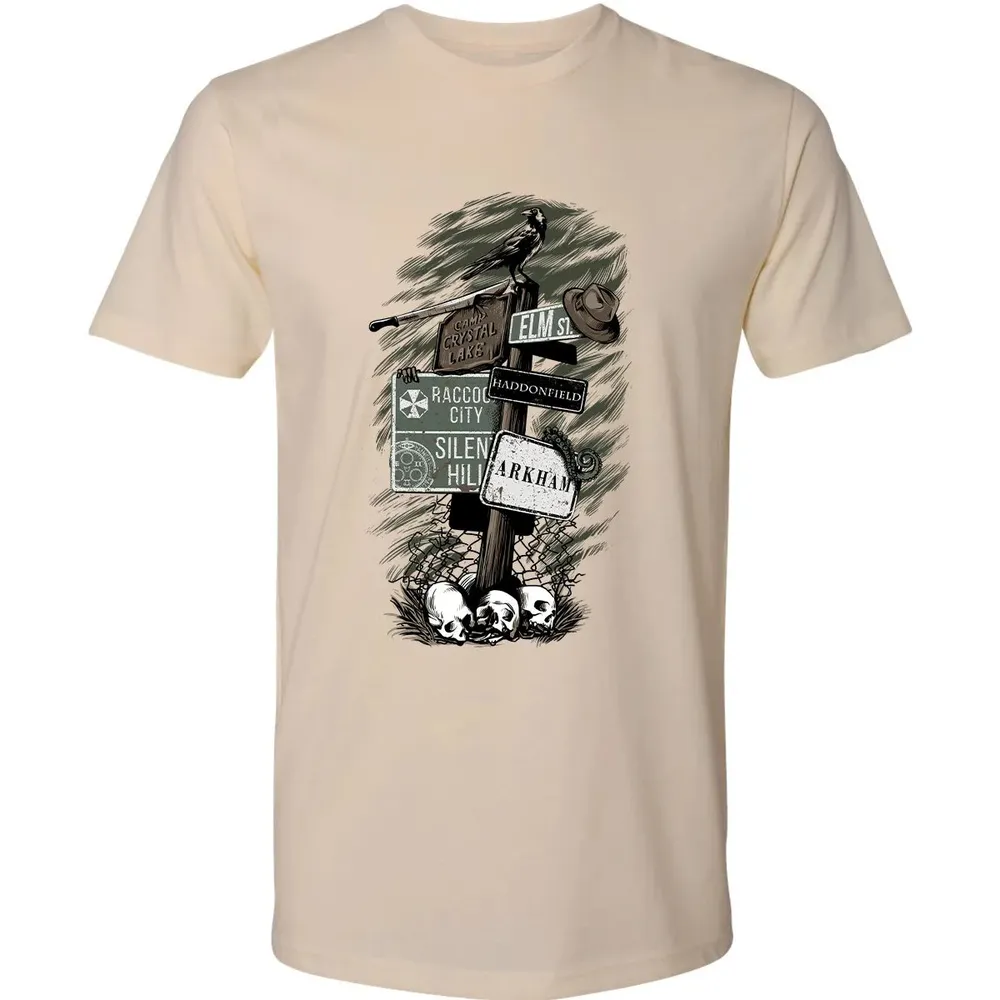 Horror Signpost Premium Unisex T-shirt - 13