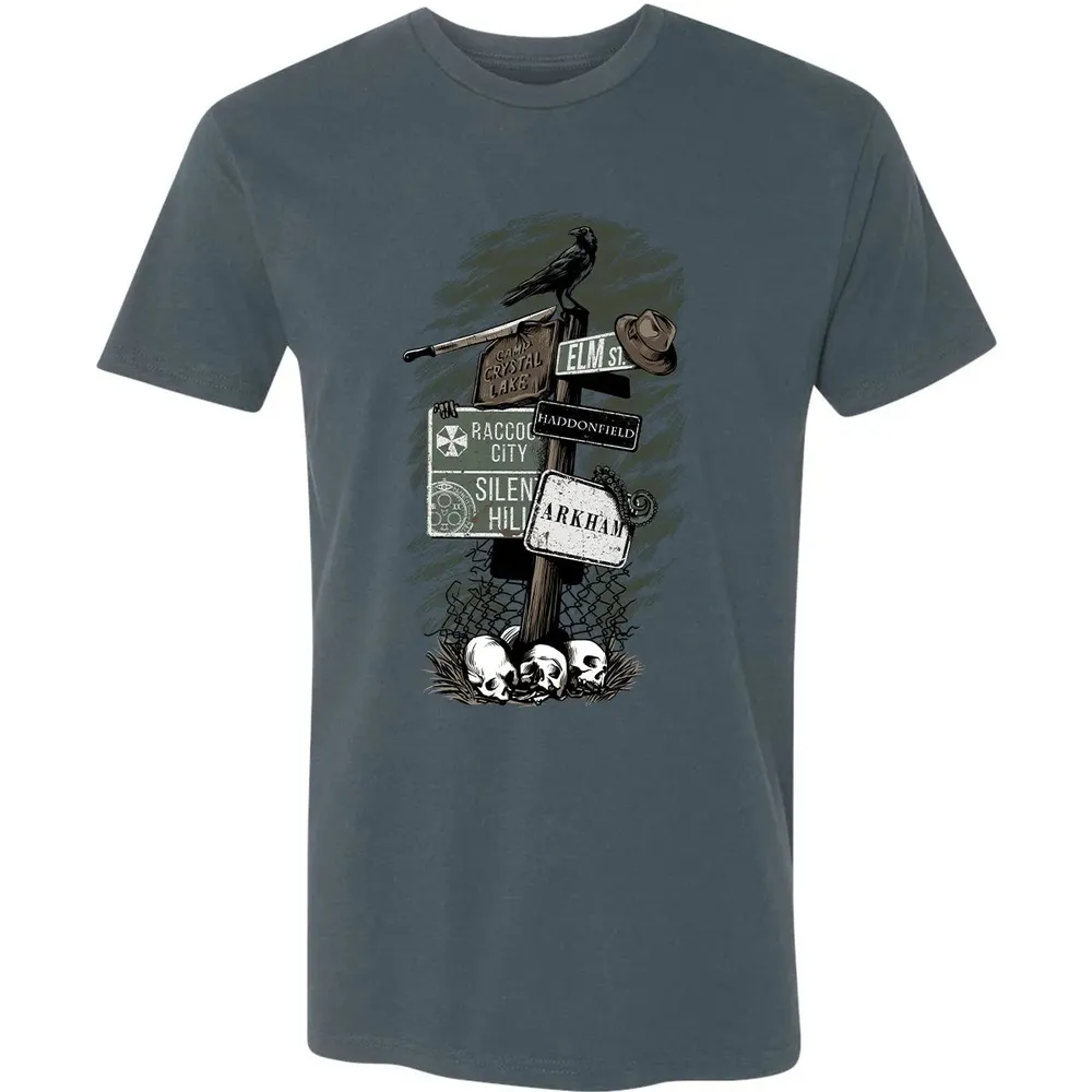 Horror Signpost Premium Unisex T-shirt - 14