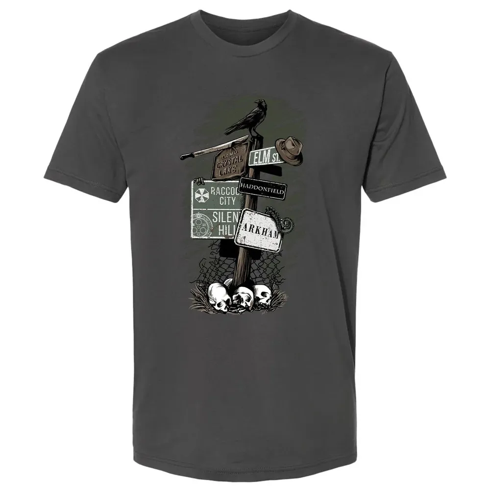 Horror Signpost Premium Unisex T-shirt - 8