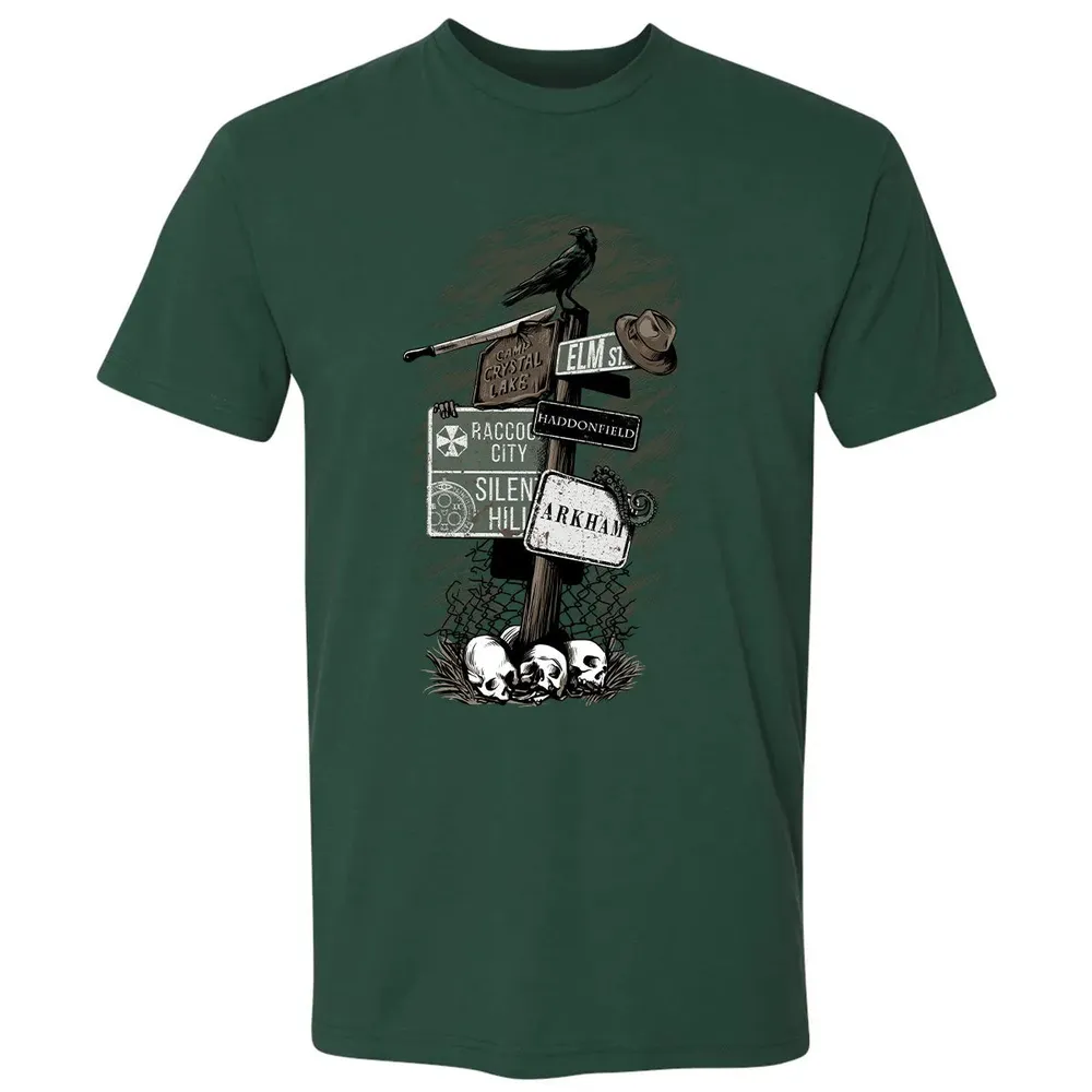 Horror Signpost Premium Unisex T-shirt - 12