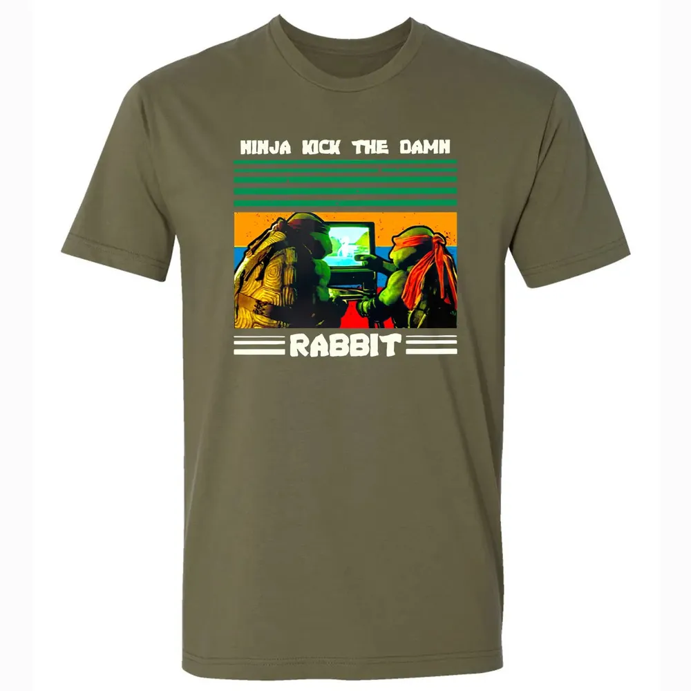Ninja Kick The Rabbit Premium Unisex T-shirt - 5