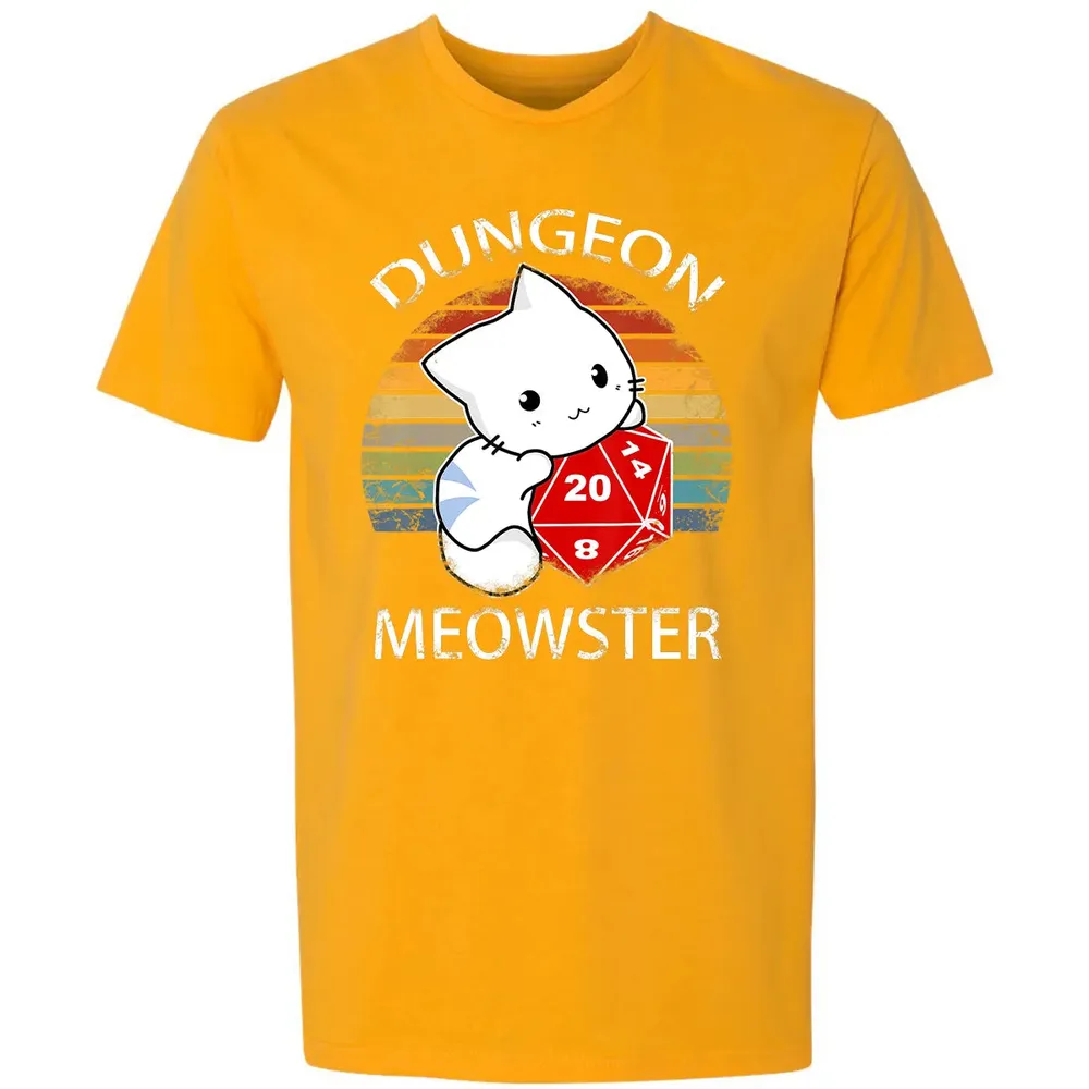 Dungeon Meowster Funny Nerdy Gamer Cat D20 RPG Premium Unisex T-shirt - 11