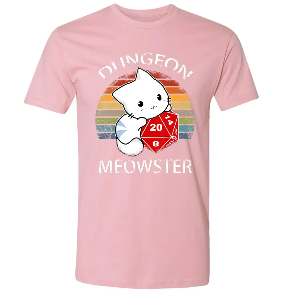 Dungeon Meowster Funny Nerdy Gamer Cat D20 RPG Premium Unisex T-shirt - 3