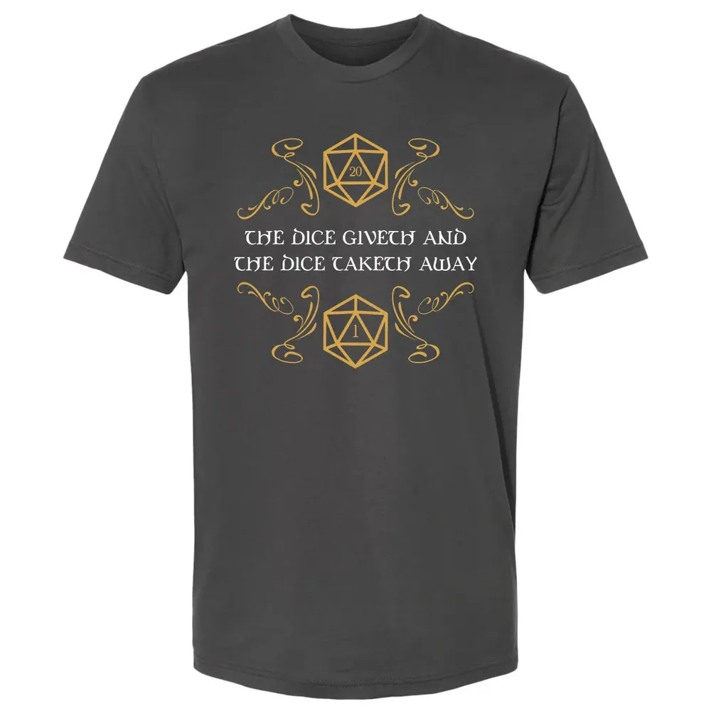 The Dice Giveth and Taketh Away Natural 20 and Critical Fail Premium Unisex T-shirt - 8