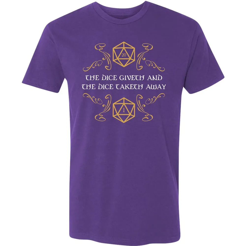 The Dice Giveth and Taketh Away Natural 20 and Critical Fail Premium Unisex T-shirt - 7