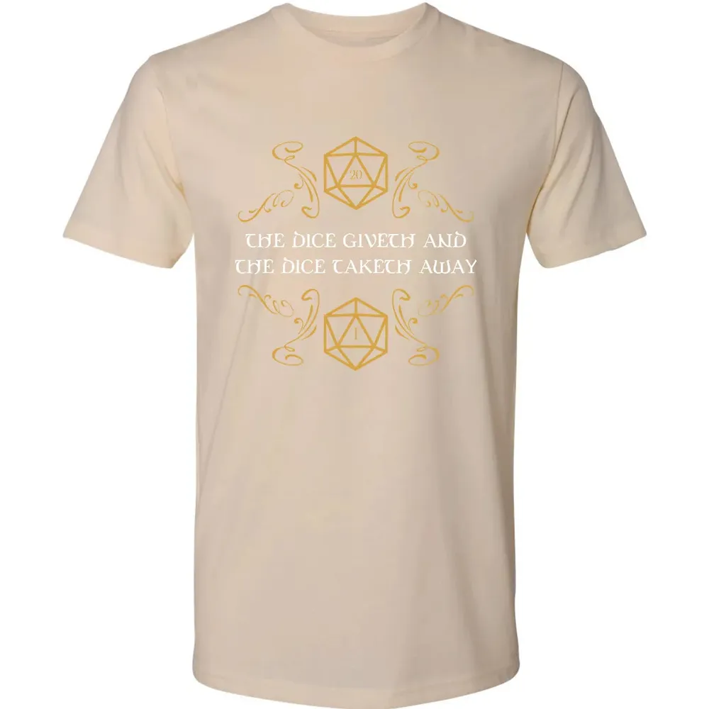 The Dice Giveth and Taketh Away Natural 20 and Critical Fail Premium Unisex T-shirt - 13