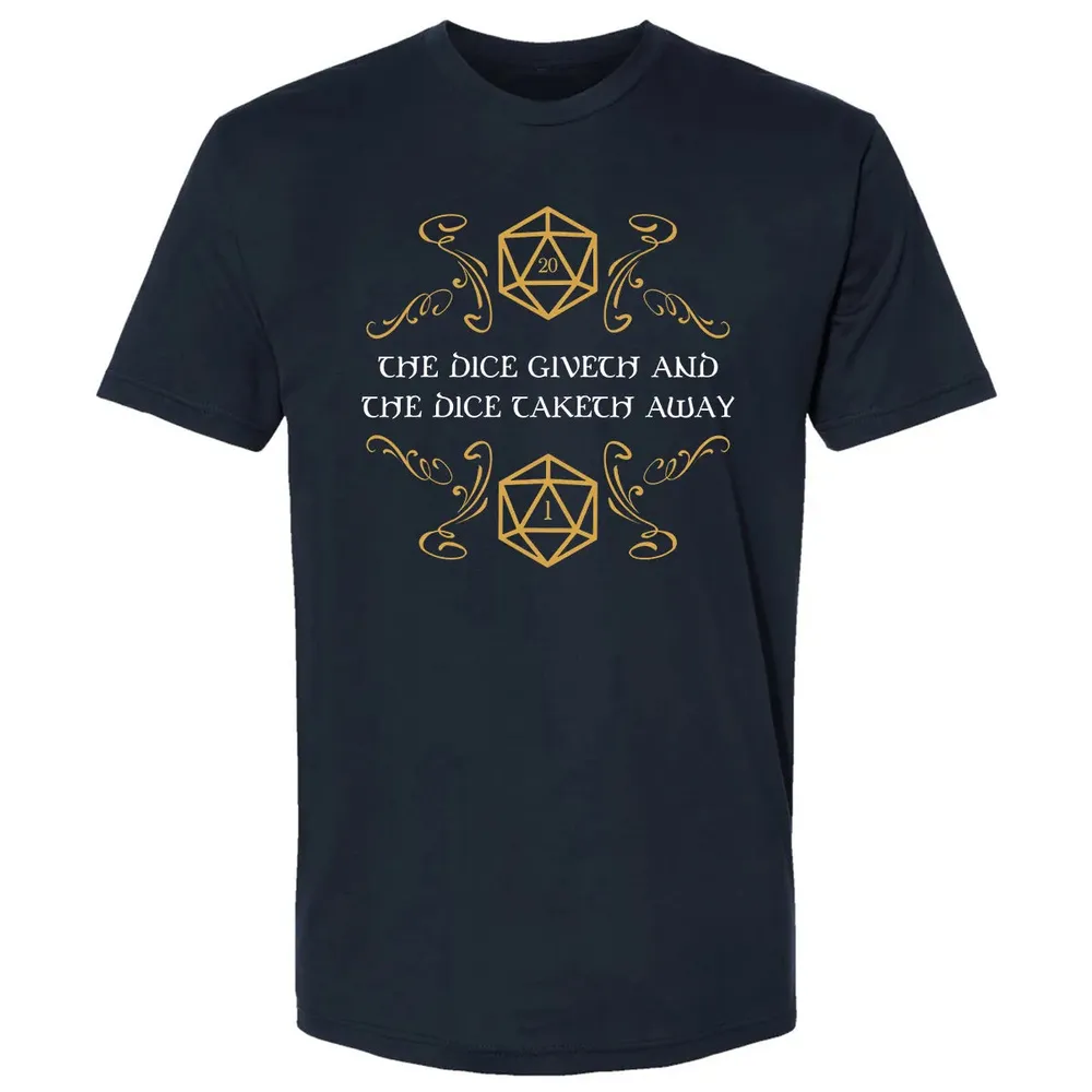 The Dice Giveth and Taketh Away Natural 20 and Critical Fail Premium Unisex T-shirt - 2